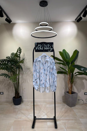 Camicia organza laccio - Polvere