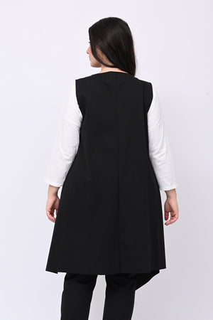 Gilet tasca zip - Nero