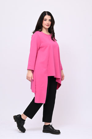 Maglia tagli e punta - Fuxia