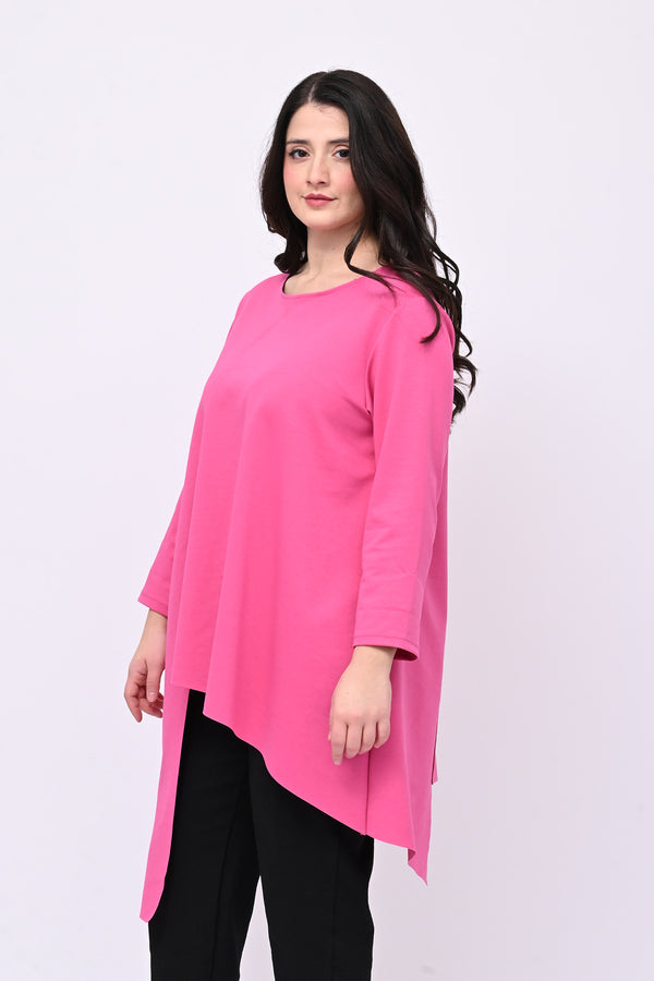 Maglia tagli e punta - Fuxia