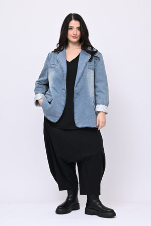 Giacca jeans anni '80 - Jeans Chiaro