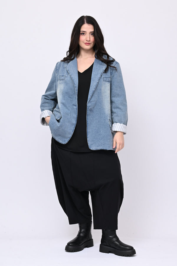 Giacca jeans anni '80 - Jeans Chiaro