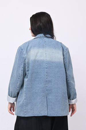 Giacca jeans anni '80 - Jeans Chiaro