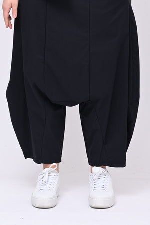 Pantalone cavallo basso bengalina - Blu