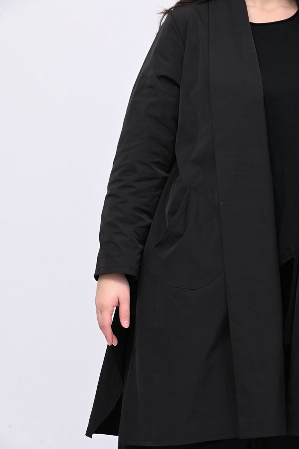 Spolverino incerata svasato - Nero