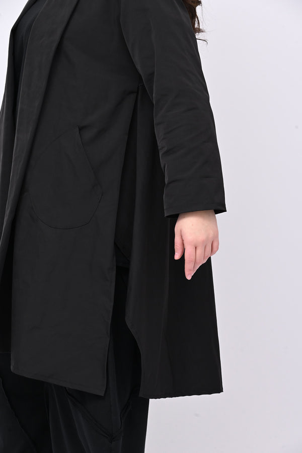 Spolverino incerata svasato - Nero