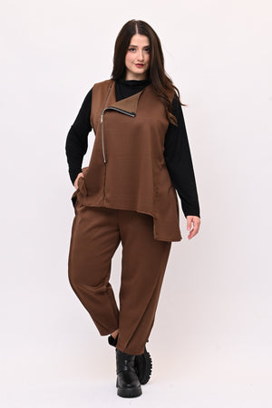 Gilet neoprene zip - Bruciato