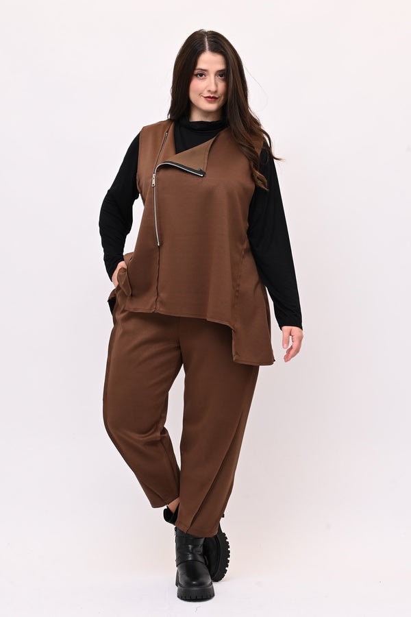 Gilet neoprene zip - Bruciato