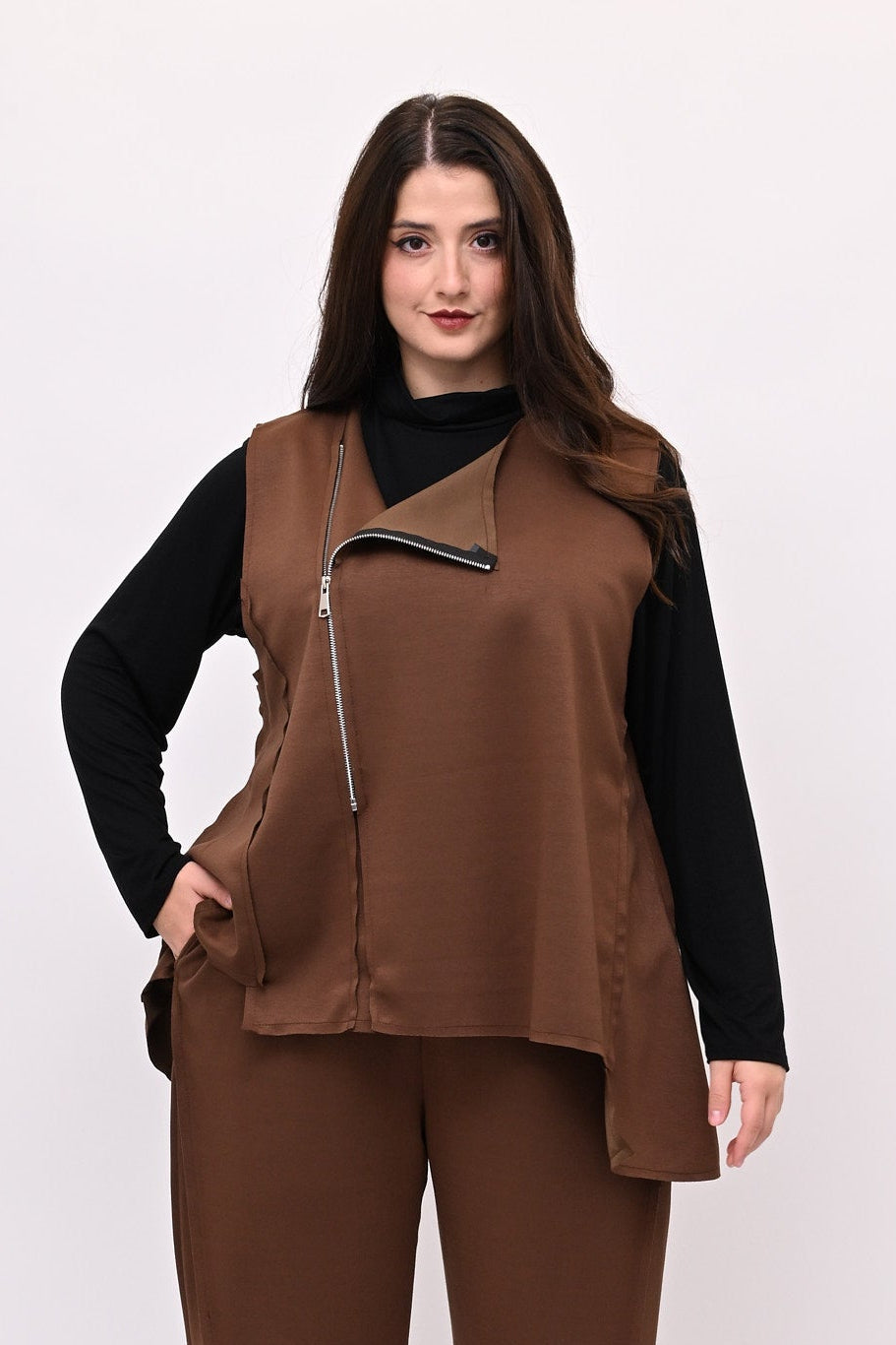 Gilet neoprene zip - Bruciato