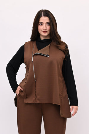 Gilet neoprene zip - Bruciato