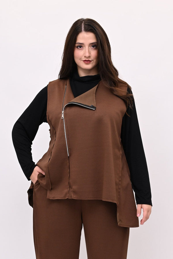 Gilet neoprene zip - Bruciato