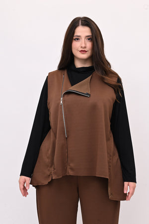 Gilet neoprene zip - Bruciato