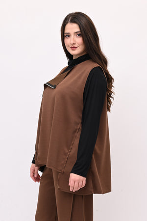 Gilet neoprene zip - Bruciato