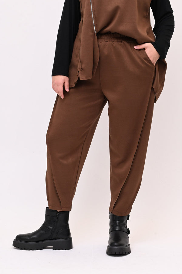 Pantalone carota cucitura - Bruciato