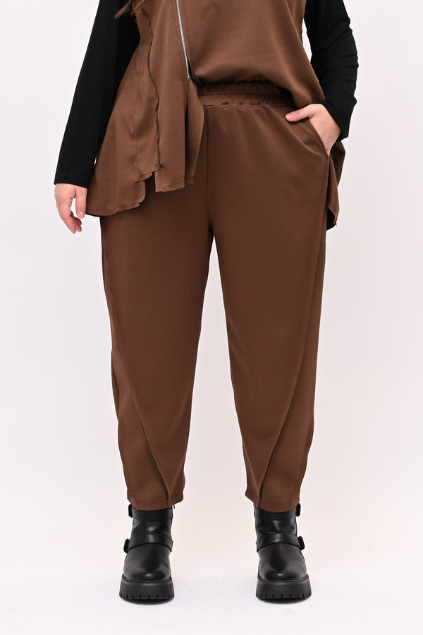 Pantalone carota cucitura - Bruciato