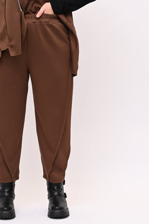 Pantalone carota cucitura - Bruciato