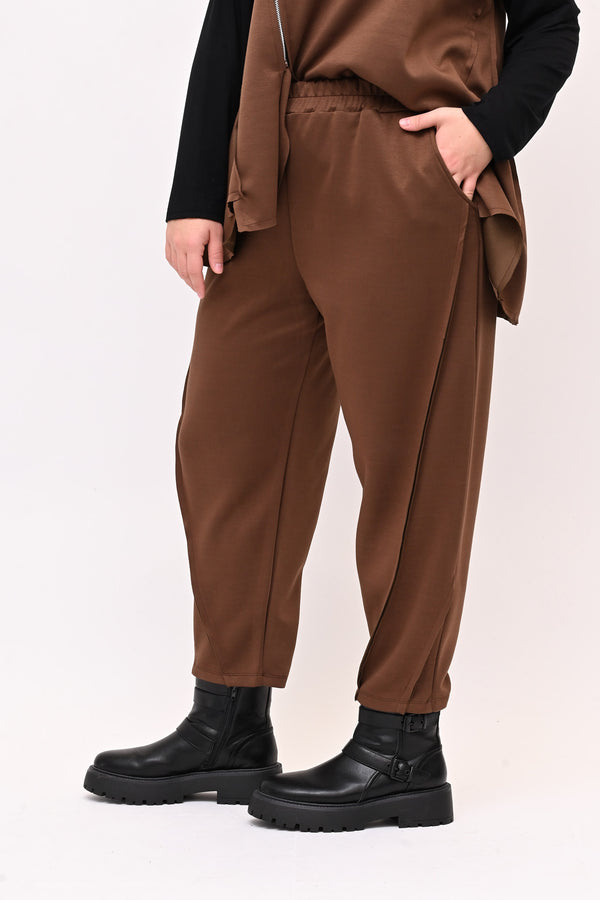 Pantalone carota cucitura - Bruciato