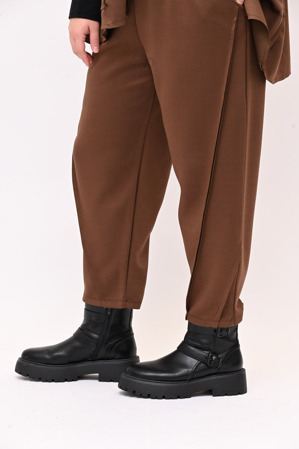 Pantalone carota cucitura - Bruciato