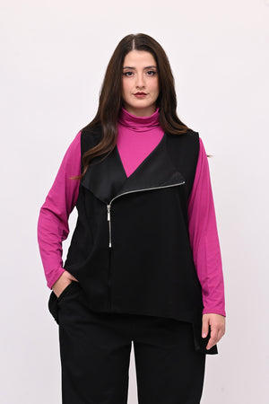 Gilet neoprene zip - Nero