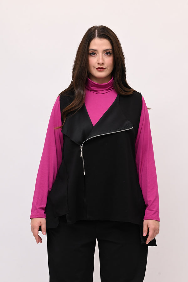 Gilet neoprene zip - Nero