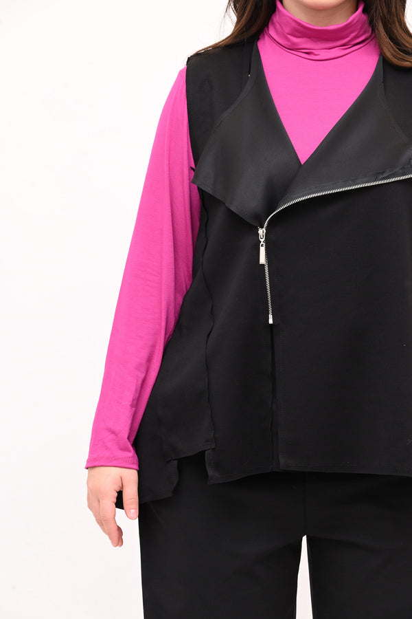 Gilet neoprene zip - Nero