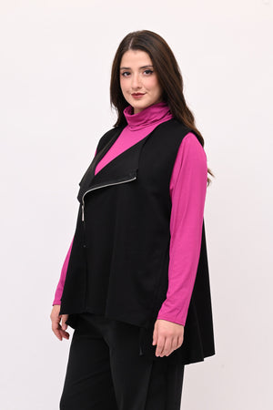 Gilet neoprene zip - Nero