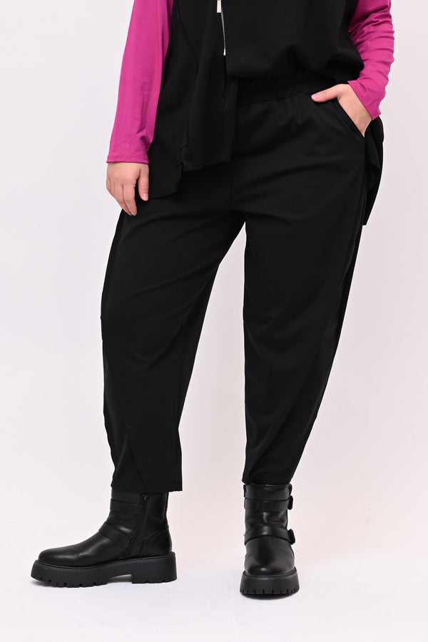 Pantalone carota cucitura - Nero