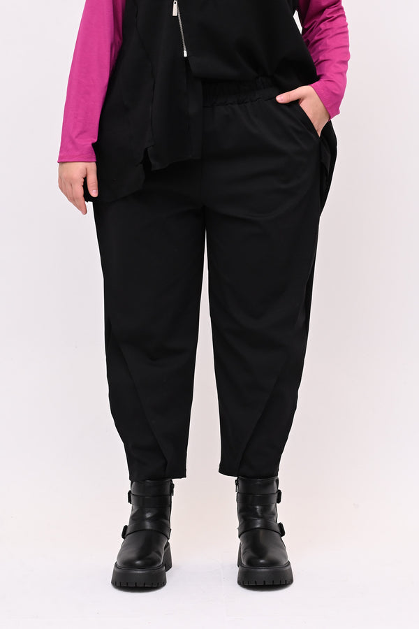 Pantalone carota cucitura - Nero
