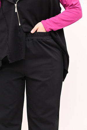 Pantalone carota cucitura - Nero