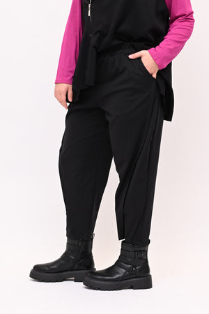 Pantalone carota cucitura - Nero