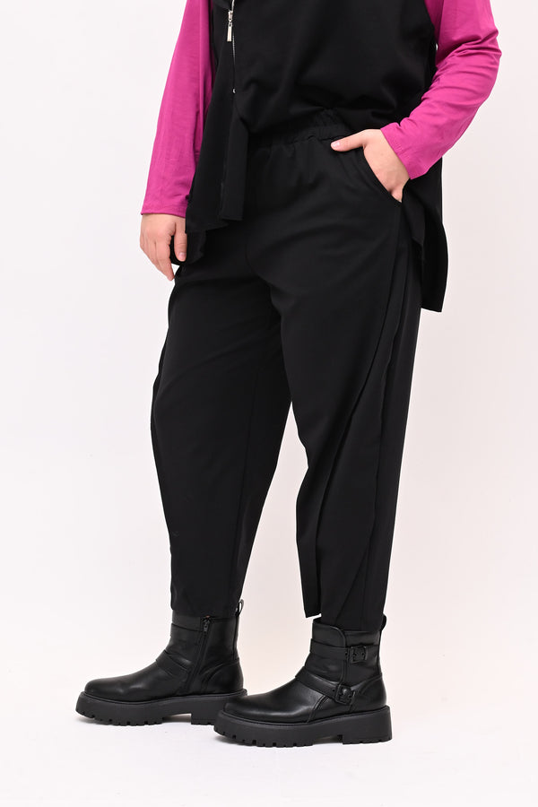 Pantalone carota cucitura - Nero