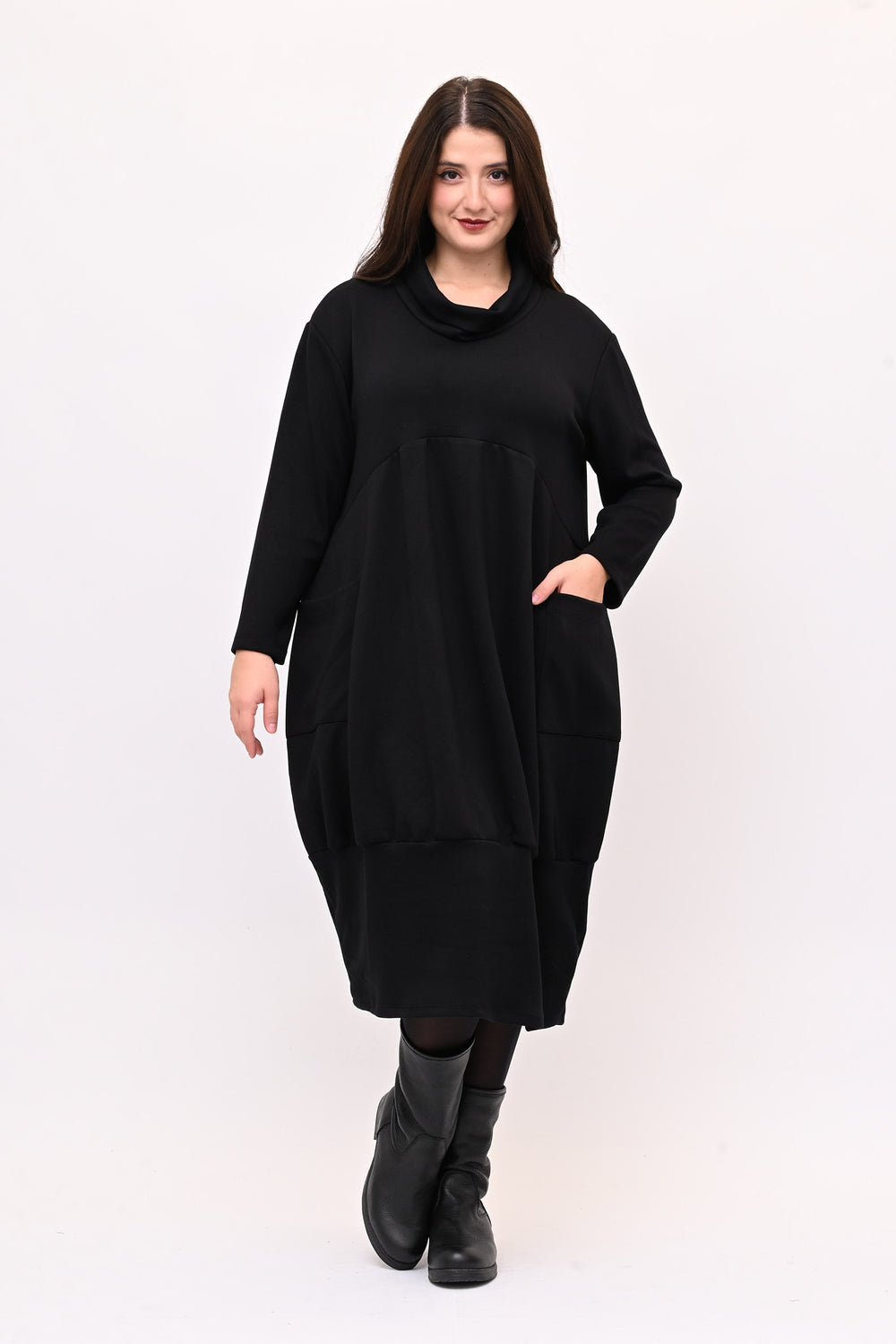 Abito scuba ovetto - Nero