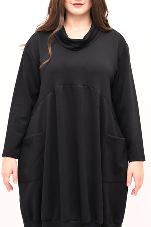 Abito scuba ovetto - Nero