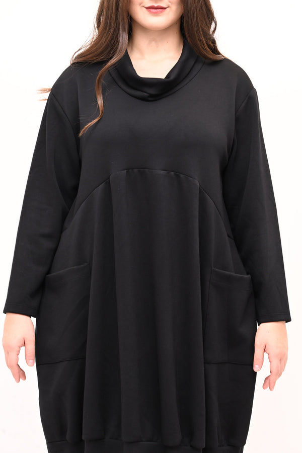 Abito scuba ovetto - Nero