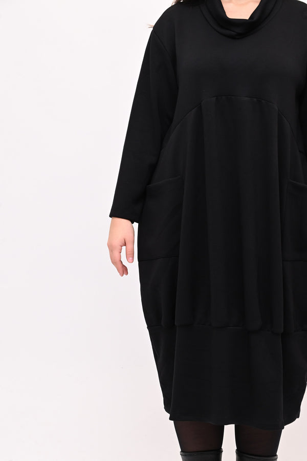 Abito scuba ovetto - Nero