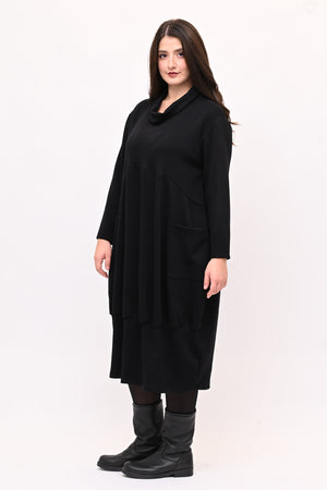 Abito scuba ovetto - Nero