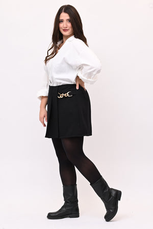 Shorts effetto gonna - Nero