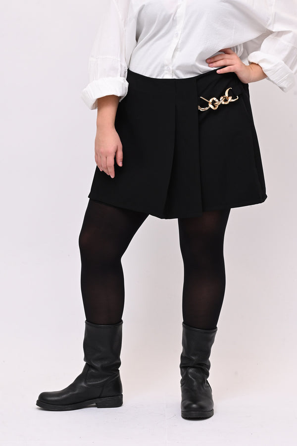 Shorts effetto gonna - Nero