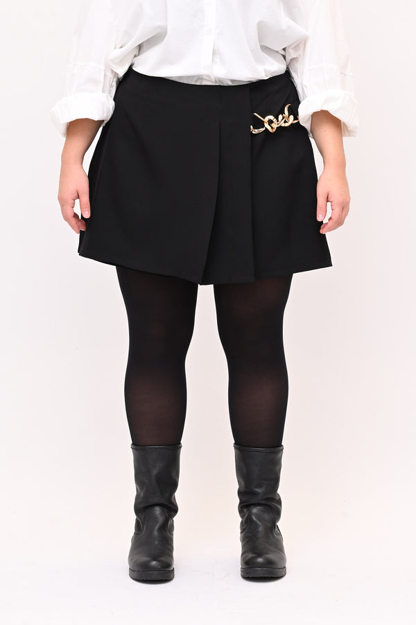 Shorts effetto gonna - Nero