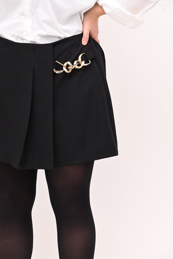 Shorts effetto gonna - Nero