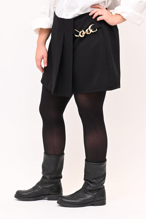 Shorts effetto gonna - Nero