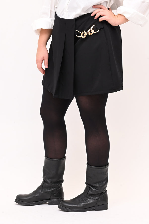 Shorts effetto gonna - Nero