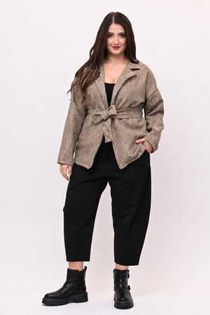 Giacca strass e cinta - Visone