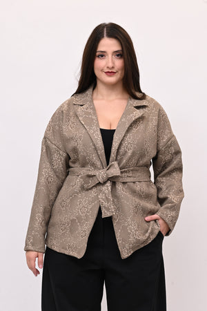 Giacca strass e cinta - Visone