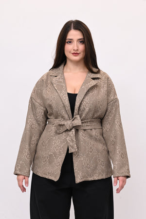 Giacca strass e cinta - Visone