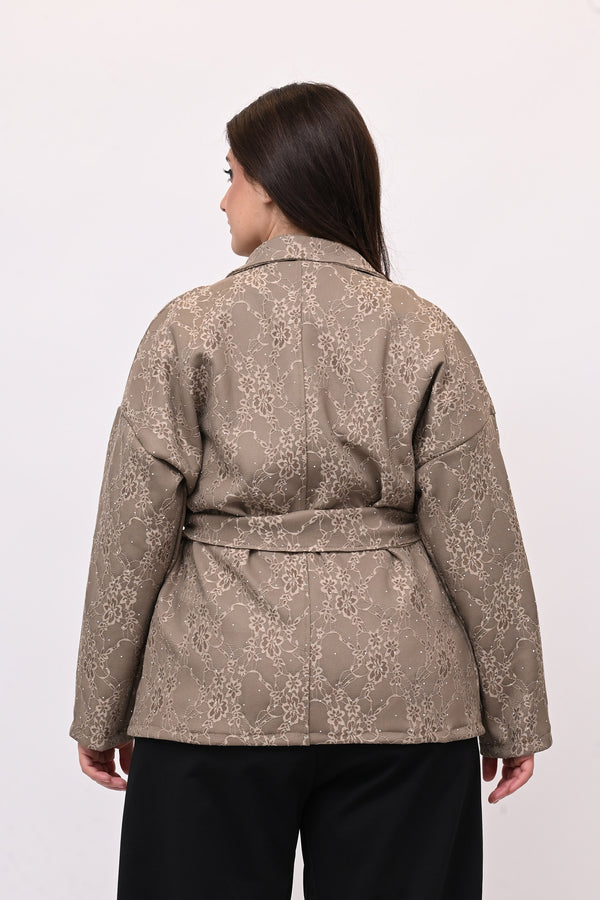 Giacca strass e cinta - Visone