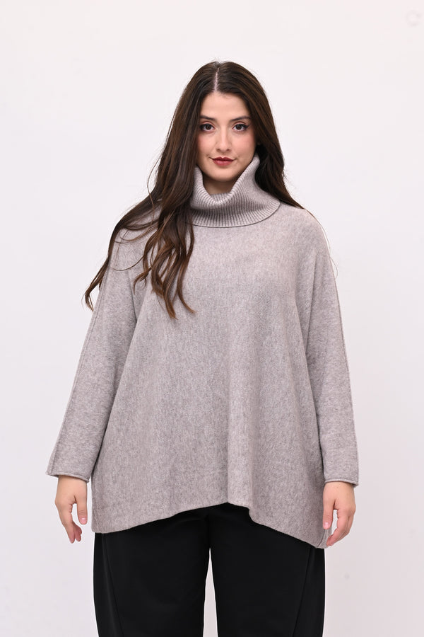 Maxi Pull collo anello - Visone