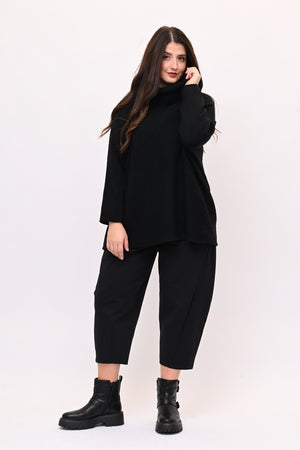 Maxi Pull collo anello - Nero