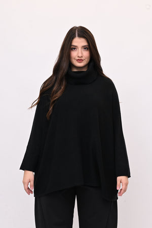 Maxi Pull collo anello - Nero