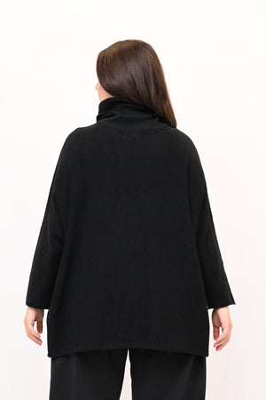 Maxi Pull collo anello - Nero